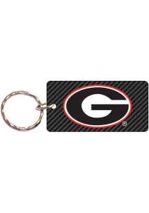 Georgia Bulldogs Carbon Keychain - Black
