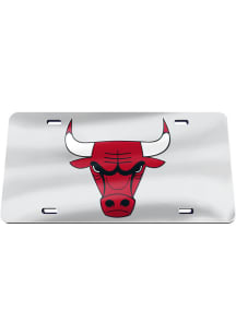 Chicago Bulls Silver Silver Car Accessory License Plate