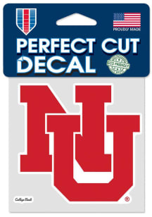 Nebraska Cornhuskers 4x4 Inch Vault Auto Decal - Red