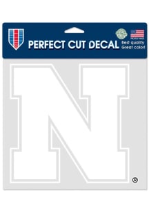 Nebraska Cornhuskers 8x8 White Auto Decal - White