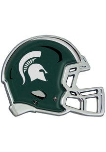 Michigan State Spartans Helmet Domed Car Emblem - Green