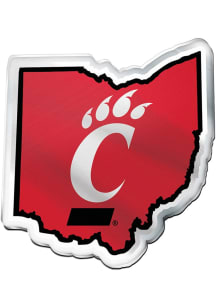 Cincinnati Bearcats State Shape Car Emblem - Red