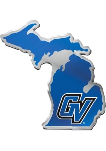 Grand Valley State Lakers State Shape Car Emblem - Blue