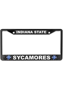 Indiana State Sycamores Carbon Fiber License Plate Frame - Black