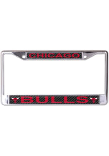 Chicago Bulls Carbon Fiber License Plate Frame - Red