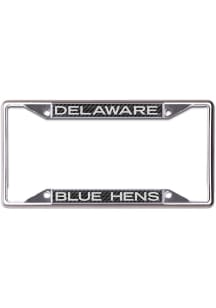 Delaware Fightin' Blue Hens Carbon Fiber License Plate Frame - Silver