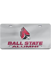 Ball State Cardinals Red Acrylic Car Accessory License Plate