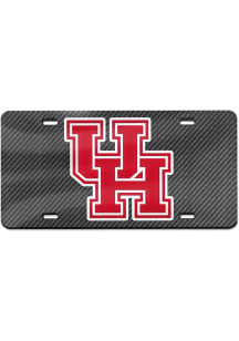 Houston Cougars Red Carbon Fiber Car Accessory License Plate
