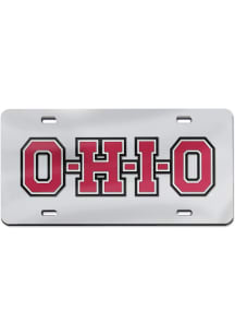 Ohio State Buckeyes Red Acrylic Car Accessory License Plate