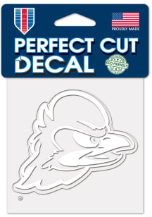 Delaware Fightin' Blue Hens White 4x4 Auto Decal - White