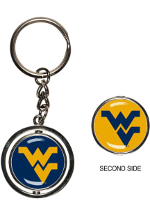 West Virginia Mountaineers Spinner Graphic Keychain - Navy Blue