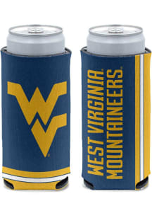 West Virginia Mountaineers Striped Primary Logo Slim Coolie