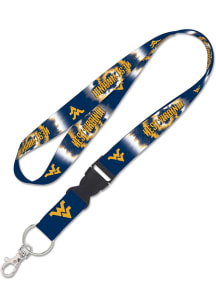 West Virginia Mountaineers Tie Dye Lanyard - Navy Blue