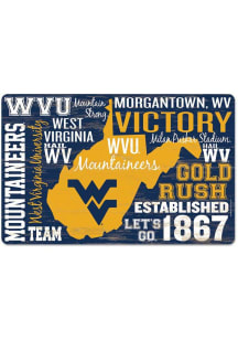 West Virginia Mountaineers 11x17 Wordage Sign - Navy Blue