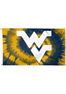West Virginia Mountaineers 3x5 Tie Dye Silk Screen Grommet Flag - Navy Blue