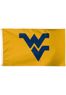 West Virginia Mountaineers 3x5 Yellow Silk Screen Grommet Flag - Navy Blue