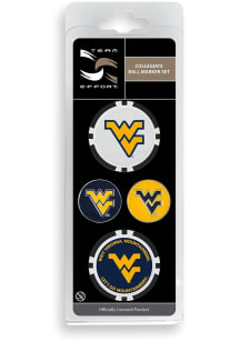West Virginia Mountaineers 4pk Golf Ball Marker