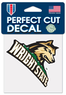Wright State Raiders 4x4 Color Auto Decal - Green
