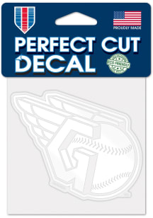 Cleveland Guardians 4x4 White Auto Decal - Navy Blue