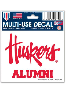 Nebraska Cornhuskers 3x4 Alumni Auto Decal - Red