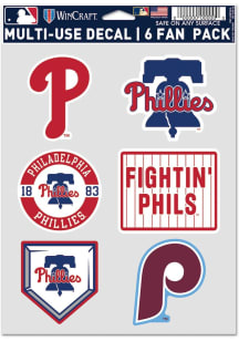 Philadelphia Phillies 6pk Fan Auto Decal - Red