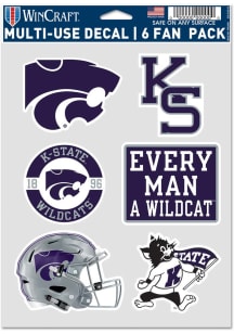 K-State Wildcats 6pk Fan Auto Decal - Purple