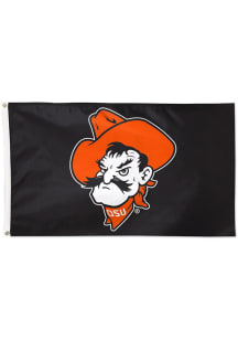 Oklahoma State Cowboys Pistol Pete Secondary 3x5 Silk Screen Grommet Flag - Black