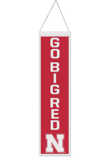 Nebraska Cornhuskers 8x32 Slogan Banner - Red