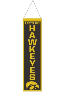 Iowa Hawkeyes 8x32 Slogan Banner - Yellow
