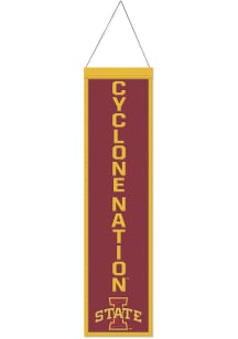 Iowa State Cyclones 8x32 Slogan Banner - Red