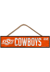 Oklahoma State Cowboys 4x17 rope Sign - Orange