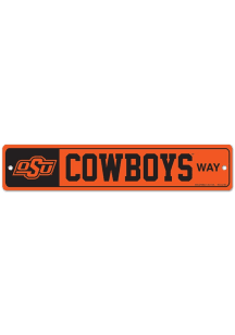Oklahoma State Cowboys 3.75x19 Street Zone Sign - Orange