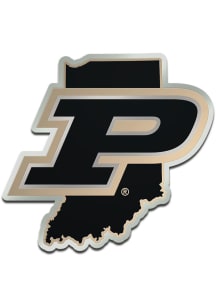Purdue Boilermakers State Shape Car Emblem - Black