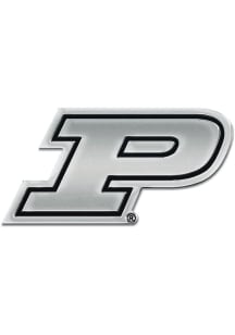 Purdue Boilermakers Silver Acrylic Car Emblem - Black