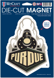 Purdue Boilermakers 6.25x9 Die Cut Car Magnet - Black