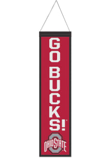 Ohio State Buckeyes 8x32 Slogan Banner - Red