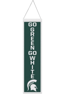 Michigan State Spartans 8x32 Slogan Banner - Green