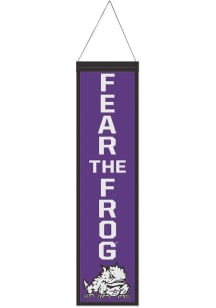TCU Horned Frogs 8x32 Slogan Banner - Purple