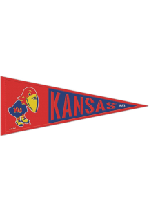 Kansas Jayhawks 13x32 Logo Design Pennant - Red