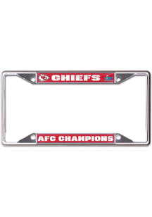 Kansas City Chiefs 2022 Conf Champs Metal License Plate Frame - Red