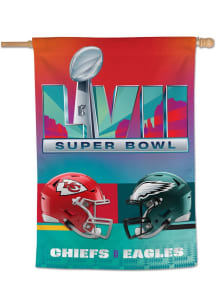 Philadelphia Eagles SB 2022 Dueling 28x40 Banner - Black