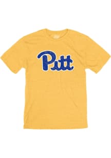 Blue 84 Pitt Panthers Gold Team Name Short Sleeve Fashion T Shirt
