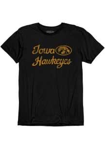 Blue 84 Iowa Hawkeyes Black Script Team Short Sleeve Fashion T Shirt