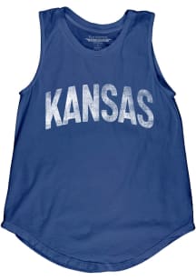Blue 84 Kansas Womens Blue Lennon Wordmark Tank Top