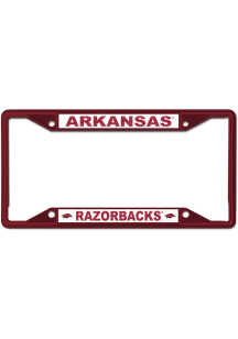 Arkansas Razorbacks Color Metal License Plate Frame - Red