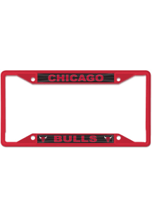 Chicago Bulls Color Metal License Plate Frame - Red