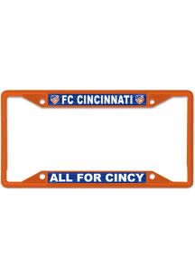 FC Cincinnati Color Metal License Plate Frame - Orange