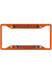 Cleveland Browns Color Metal License Plate Frame - Orange