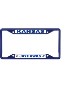 Kansas Jayhawks Color Metal License Plate Frame - Blue