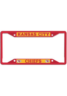 Kansas City Chiefs Color Metal License Plate Frame - Red